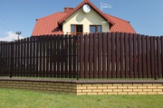 Забор,  металлический штакетник